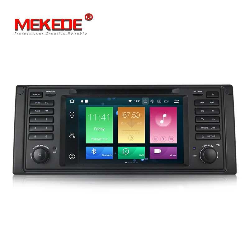 Flash Deal MEKEDE Car Multimedia player GPS Android 8.0 Car Radio 1 Din For BMW/E53/X5/E39 Canbus Rear View Camera Microphone USB DVR Wifi 1