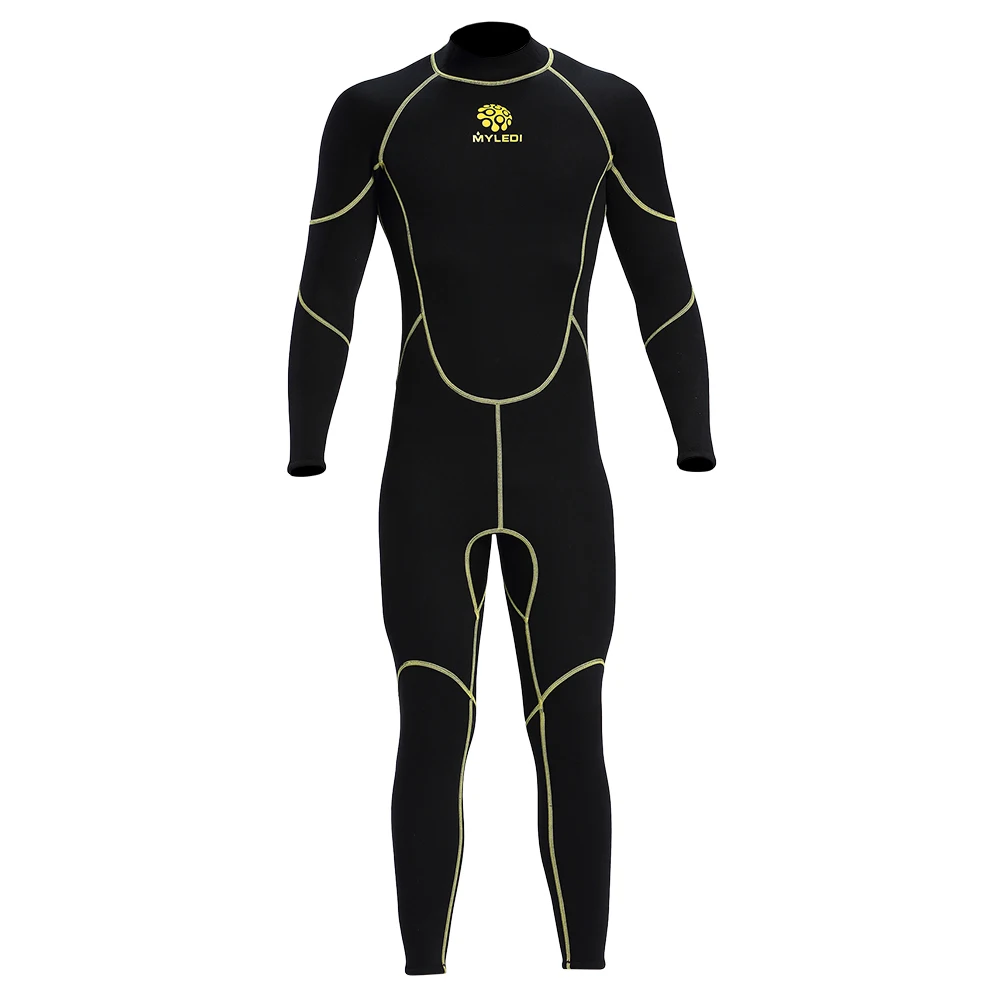 

Men's Diving Suit 3mm Back Zip Full Body Wetsuit Warm UV Protection Swimming Surfing Snorkeling Suit Neoprene & Nylon S-XXL