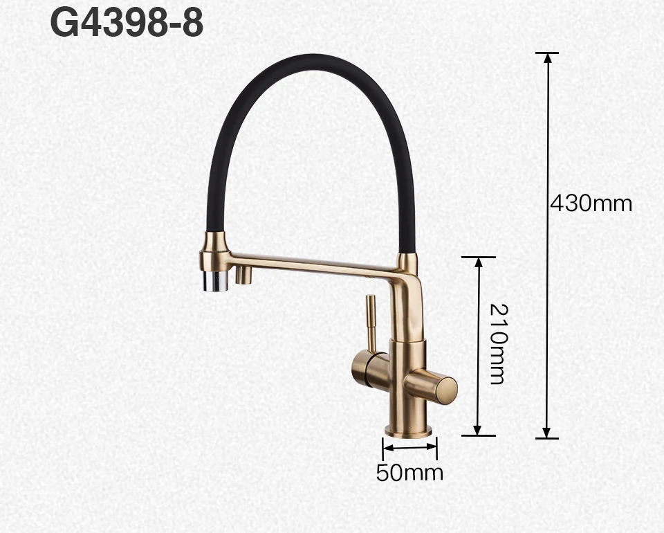 GAPPO кухонный кран золотой и черный кран для воды фильтр Смесители смеситель Вращающийся кухонный очиститель воды смесители на бортике