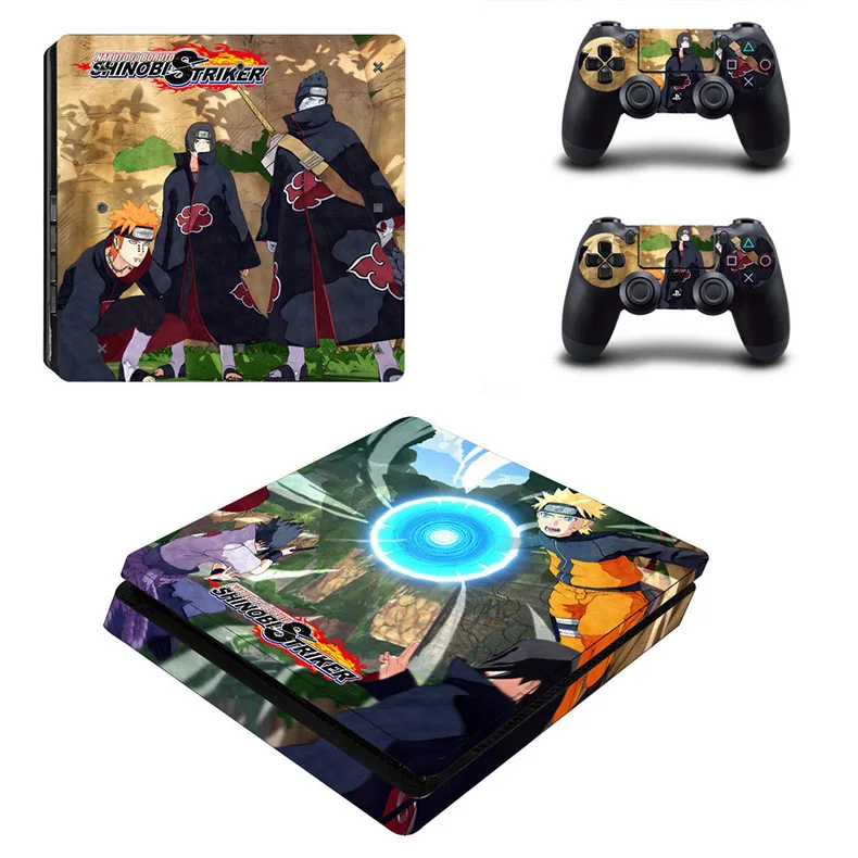 PS4 Slim Skin аниме стикеры Naruto Play station 4 тонкие виниловые наклейки Стикеры для Playstation 4 Slim консоли и два контроллера