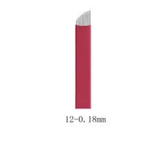 Hot Sell Laminas Para Tebori 12 Laminas Agulhas 12U Shape Hard 12 Tebori Promocao For Permanent Makeup Pen