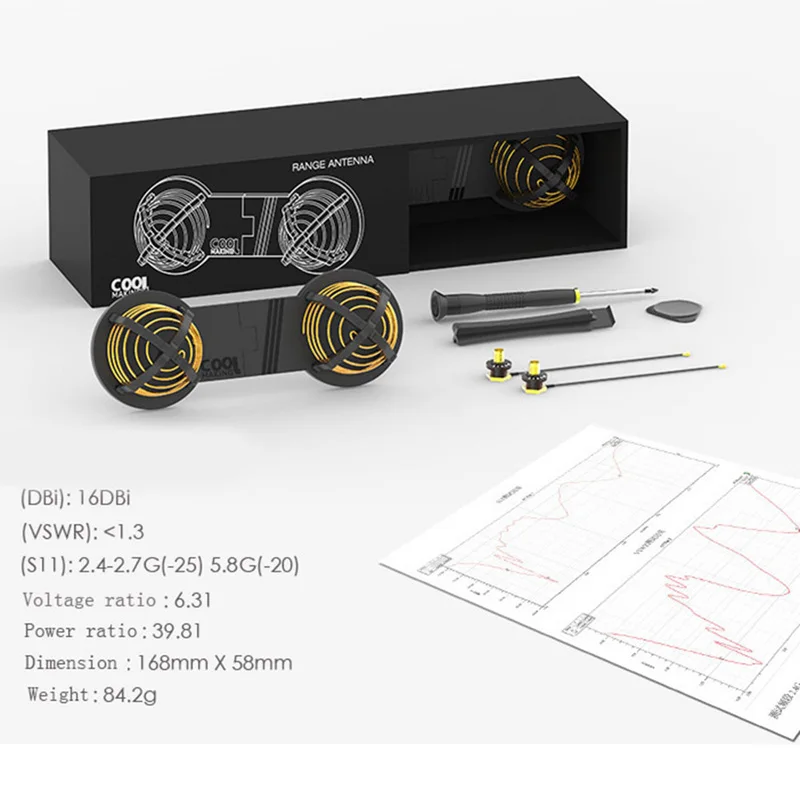 Для DJI Mavic Air антенна WiFi усилитель диапазона сигнала удлинитель 16DBI 2,4/5,8 GHz круговой поляризованный для dji mavic air Аксессуары