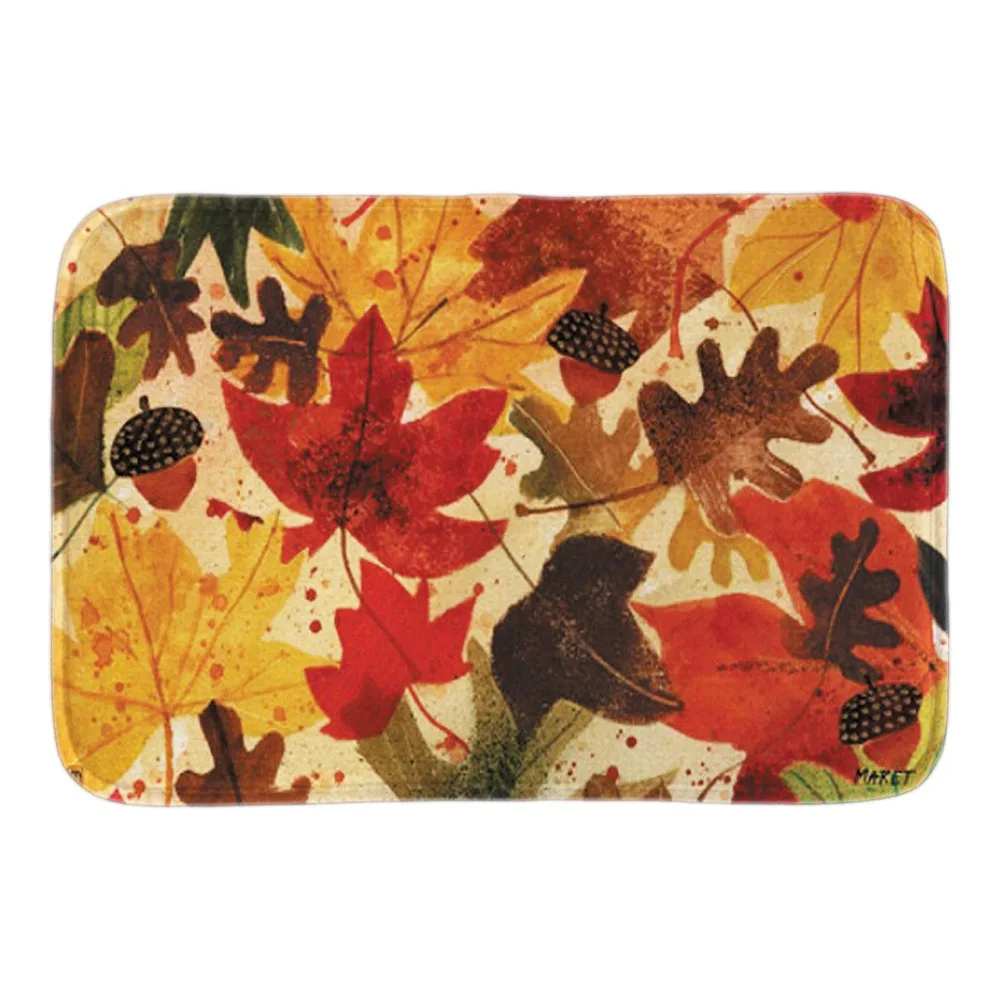 Fallen Leaves Doormat Autumn Landscape Indoor Outdoor Door Mats For