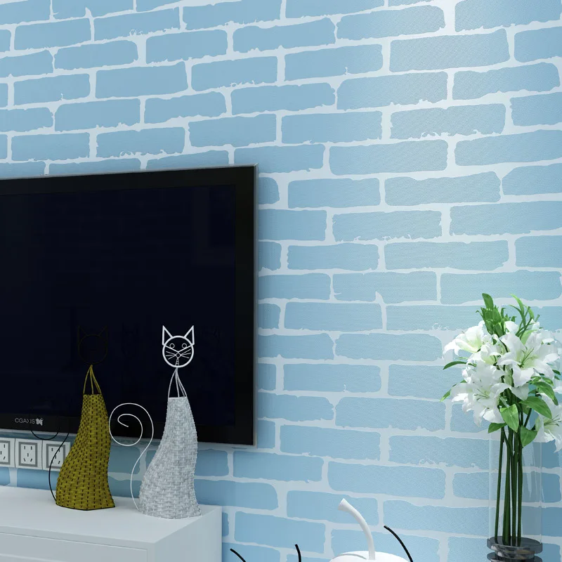 

3Dwhite Brick pattern wallpaper Bedroom living room Background wall sticker fashion Non-woven fabric nordic Breathable wallpaper