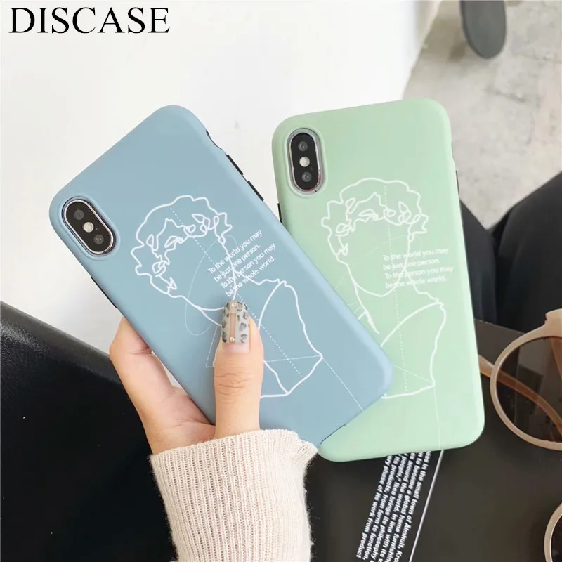 

DISCASE imd Phone Case For iphone X XR XS MAX IMD Soft Shell All-inclusive Case For iphone 8 7 6 6s plus Back Cover