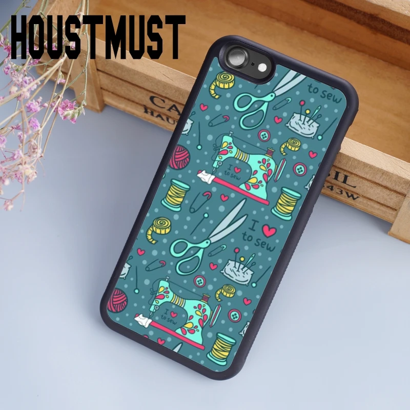 HOUSTMUST Sewing Machine Case cover For iPhone 5 5S SE 6 6S 7 8 X