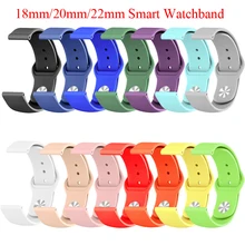 18mm 20mm 22mm Silicone band for Huawei/Withings/Samsung Galaxy/gear s3/ Amazfit Bip Smart watch replacement Strap wristbands