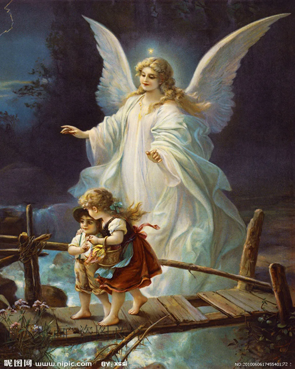 有名な絵画オイルスタイル天使たち宗教絵画ヨーロッパ壁紙壁画