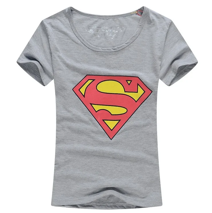Горячая Распродажа, футболка Супермена, женская и Мужская одежда для влюбленных, Повседневная футболка с круглым вырезом и коротким рукавом для пар