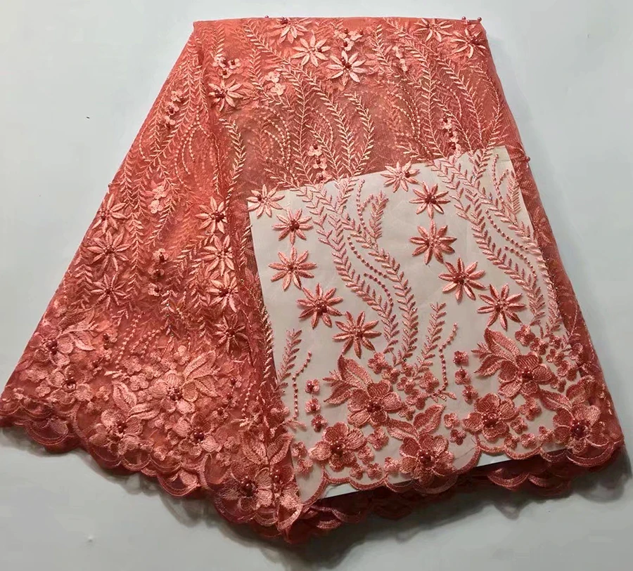 

High Quality Cord Lace With Stones African French Lace Fabric Embrodiery Nigerian Guipure Lace Fabric For African Cloth