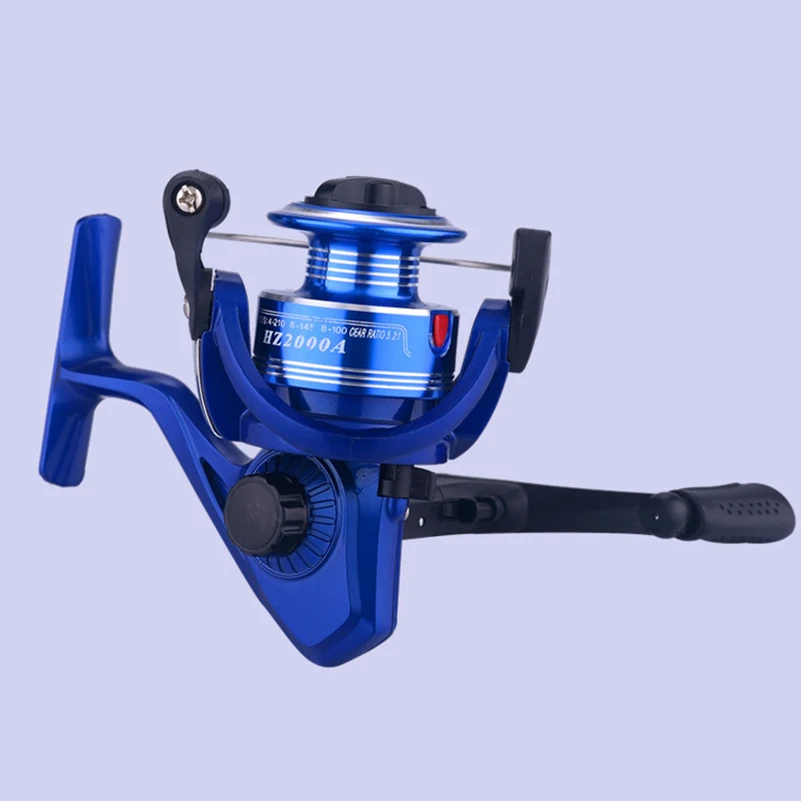 

YUYU Metal blue red Fishing Reel Spinning reel metal spool coil for carp fishing 2000 model gear Ratio 5.2:1 weight 150g