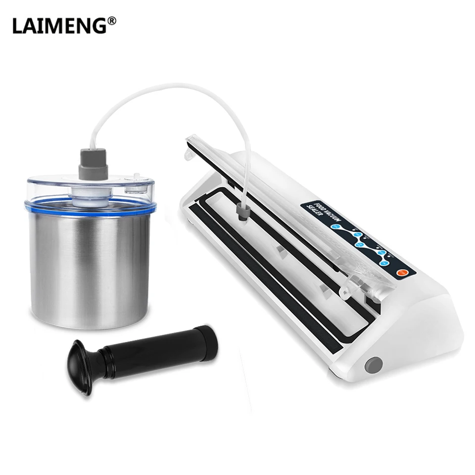 LAIMENG Vacuum Sealer and Stainless Vacuum Container for Food Storage Sous Vide Packaging