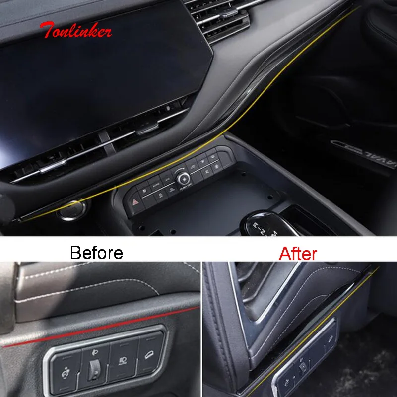 Tonlinker наклейки на крышку центральной консоли салона автомобиля для Haval F7/F7X 2018 19