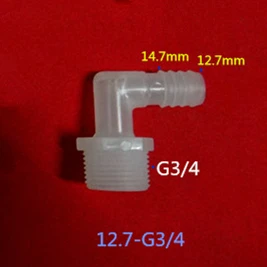12,7 мм* G3/4 пластиковых заёршенный УГОЛЬНИК соединитель шланга трубы пруд Столярный
