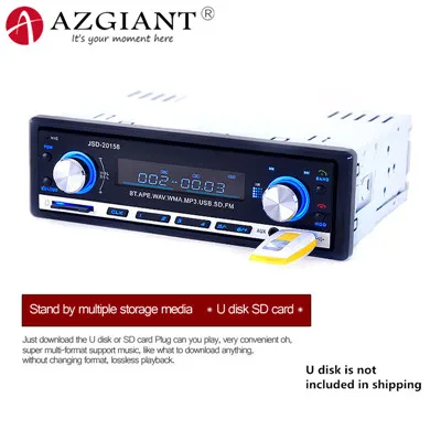 AZGIANT 12pin 1 Din автомобильное радио Bluetooth 12 В музыкальный плеер FM MP3 USB SD AUX аудио para carro