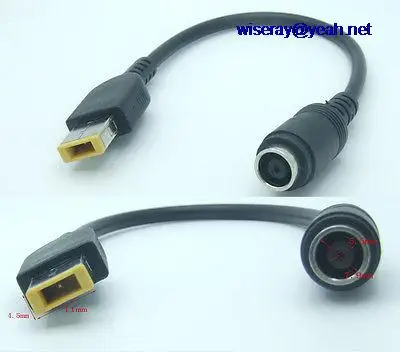 

DHL/EMS 50pcs 7.9mm Round jack to Square End Charger Cables for Lenovo Thinkpad Ultrabook 20cm-A8
