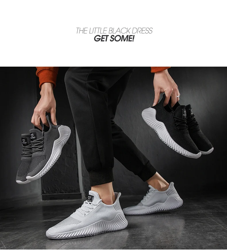 HTB192vqPVzqK1RjSZFoq6zfcXXai KJEDGB 2019 New Ultralight Men Casual Shoes Solid Black White Gray Breathable Comfortable Sneakers Big Size 39-47 Male Shoes