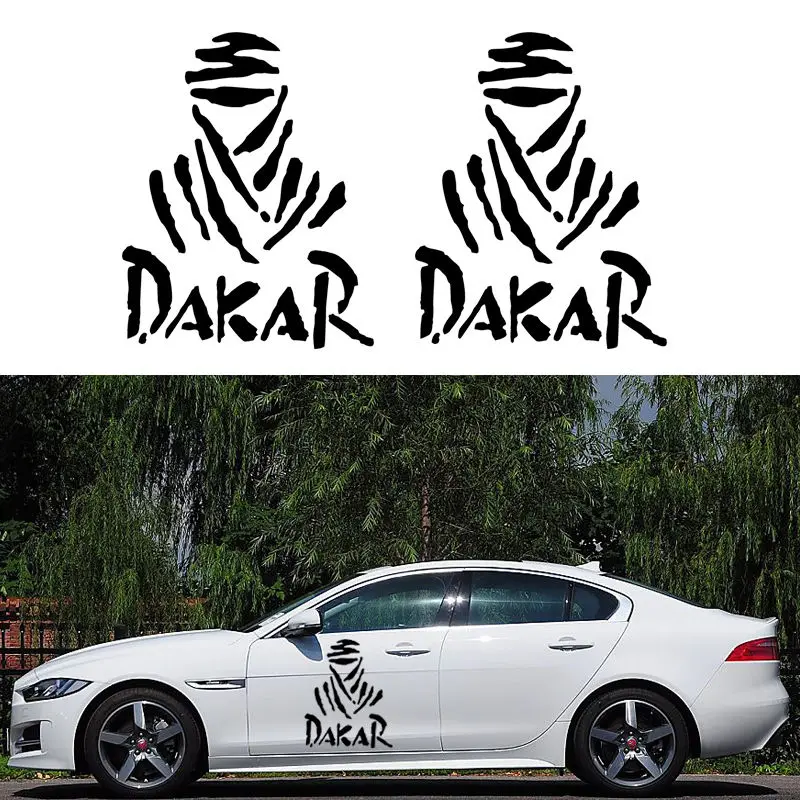 

Langru 2x Dakar Rally Car Accessories Truck SUV Auto Door Tool Box Sticker Funny Vinyl Decal Decor JDM