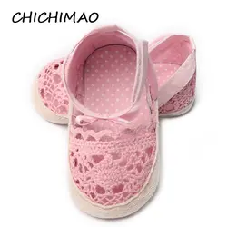 Первые ходунки для маленьких девочек Уличная обувь Твердые мелкая Маленький бант летние для маленьких девочек обувь для малышей обувь