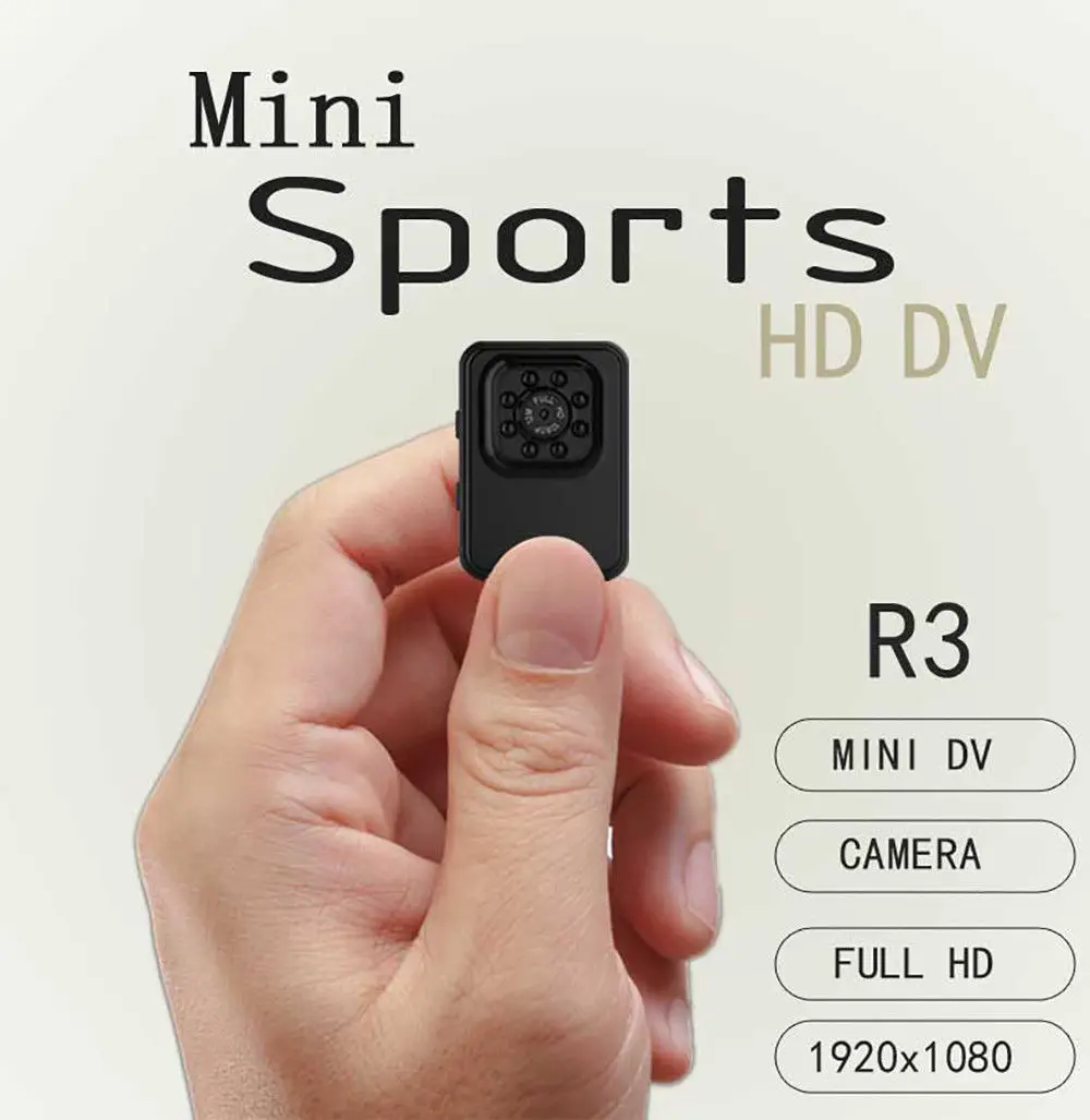 R3 Wi-Fi 1080P Full HD Mini Камера Anti Shake Camecorder Ночное видение 110 градусов Широкий формат Micro экшен-камера велосипед шлем спорта