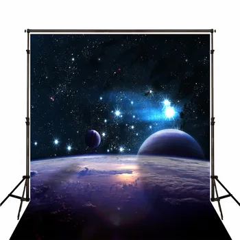 

10x10 Photography Backdrop Outspace for Kids Astronomy Lovers Party Background Backdrops Earth Globe Backdrop for Photo Props