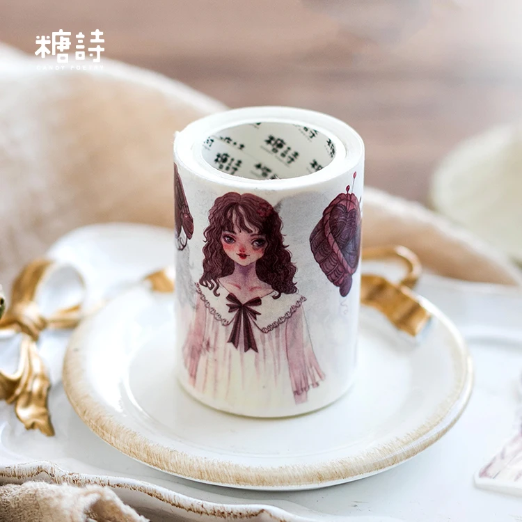 

1pcs \Girl DIY Cute Creative Fun Vintage Personality Tape Album Diary Calendar Scrapbook Student Stationery Office Supplies tape