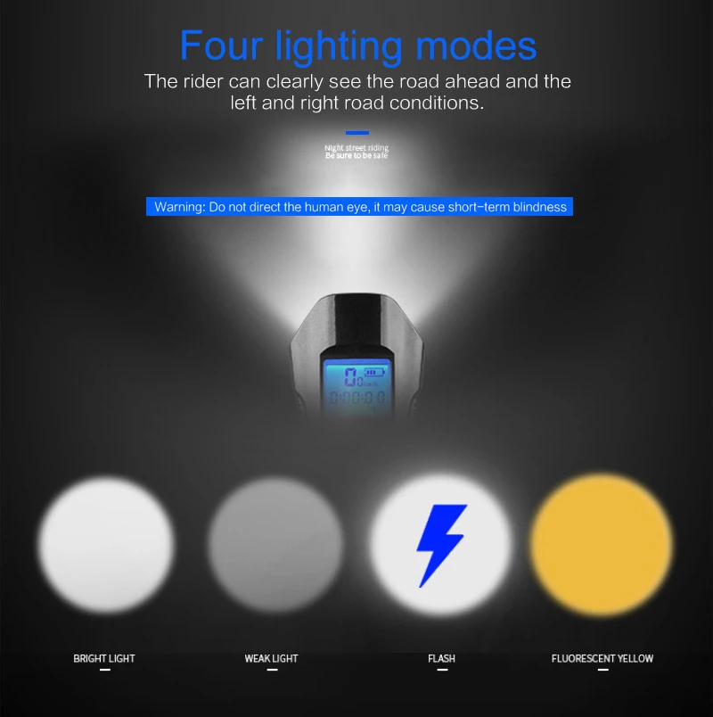 New Arrival 4 Mode USB Bicycle Light Bike Computer 6 Mode Horn Flashlight Bike Led Front Headlight Cycling Bicycle Accessories