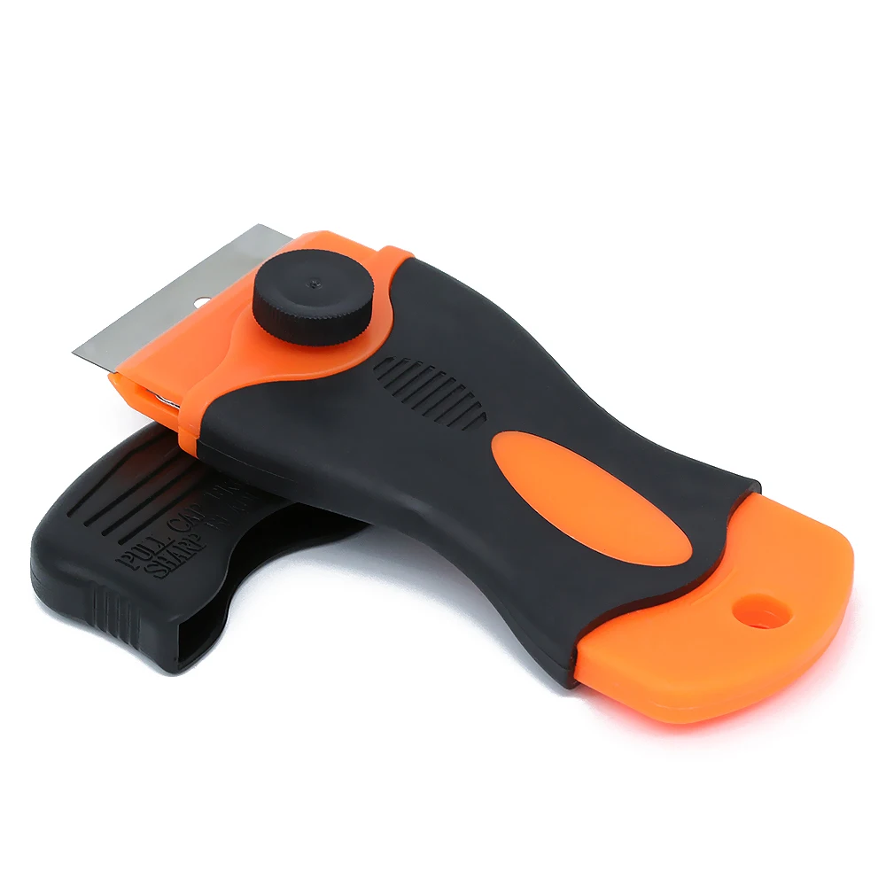 

1PC Practical Double Edged Window Tint Tool Glass Oven Plastic Scraper Sticker Cleaning 1.5" Razor Blade Holder Raspador