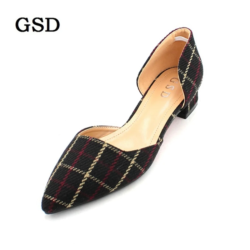 plaid shoes heels