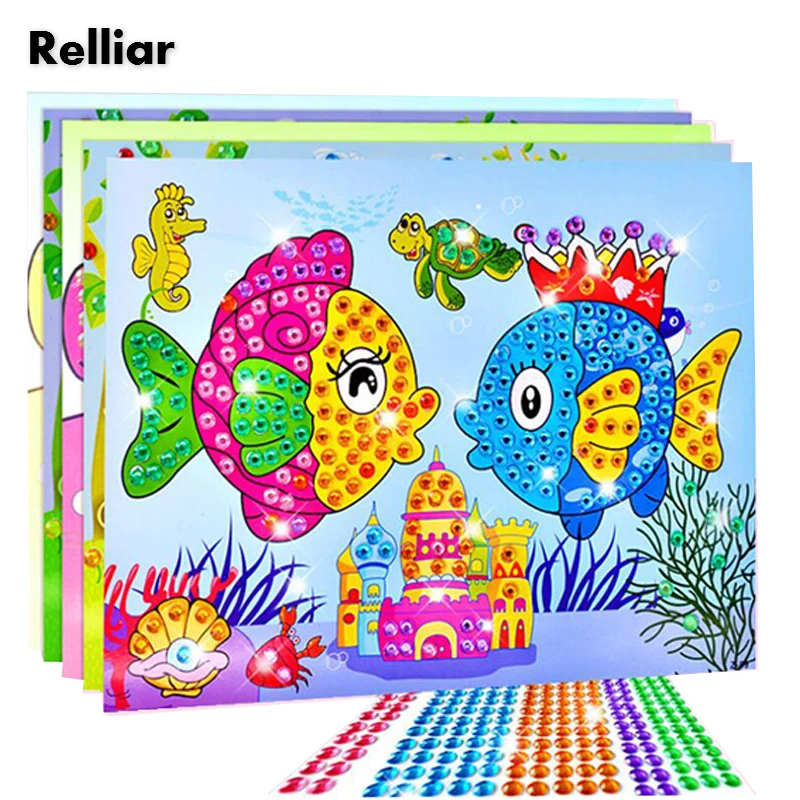 

DIY Diamond Embroidery Cartoon DIY Gift Children 5D Diamond Painting Hairball Button Mosaic Pattern Acrylic Shining Rhinestones