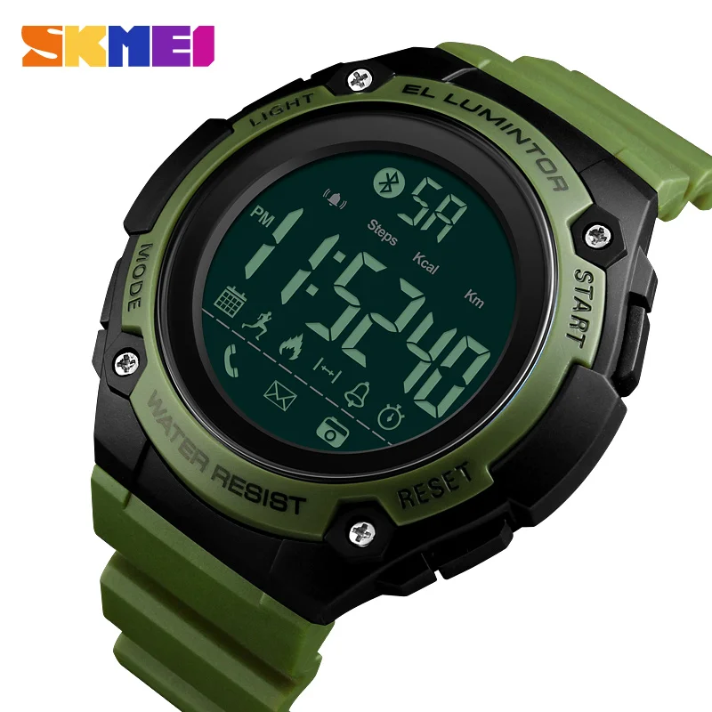 

Bluetooth Message Call Reminder SKMEI Sports Smart Watches Calories Pedometer Digital Electronic Clock for Android IOS Operating