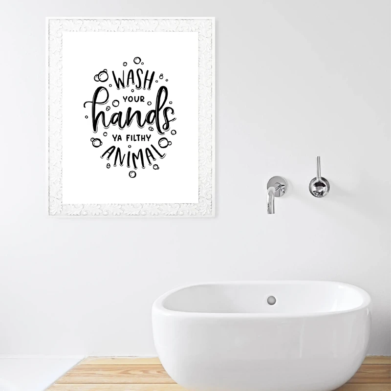 Wash Your Hands sign Poster Bathing Room Decor