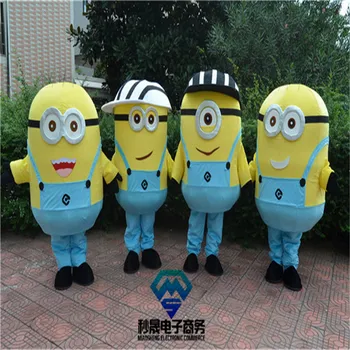 

2017 high quality hot despicable mascot clothing adult mascot clothing yellow walking adult size props