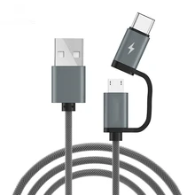 2 в 1 QC3.0 usb type-C кабель зарядного устройства для телефона Android Универсальный Micro USB кабель быстрой зарядки для смартфона
