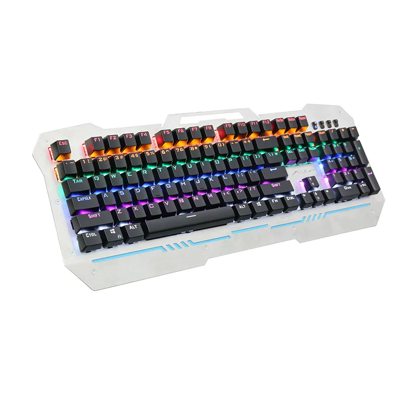 USB клавиатура игровая Проводная Механическая с RGB подсветкой и металлической