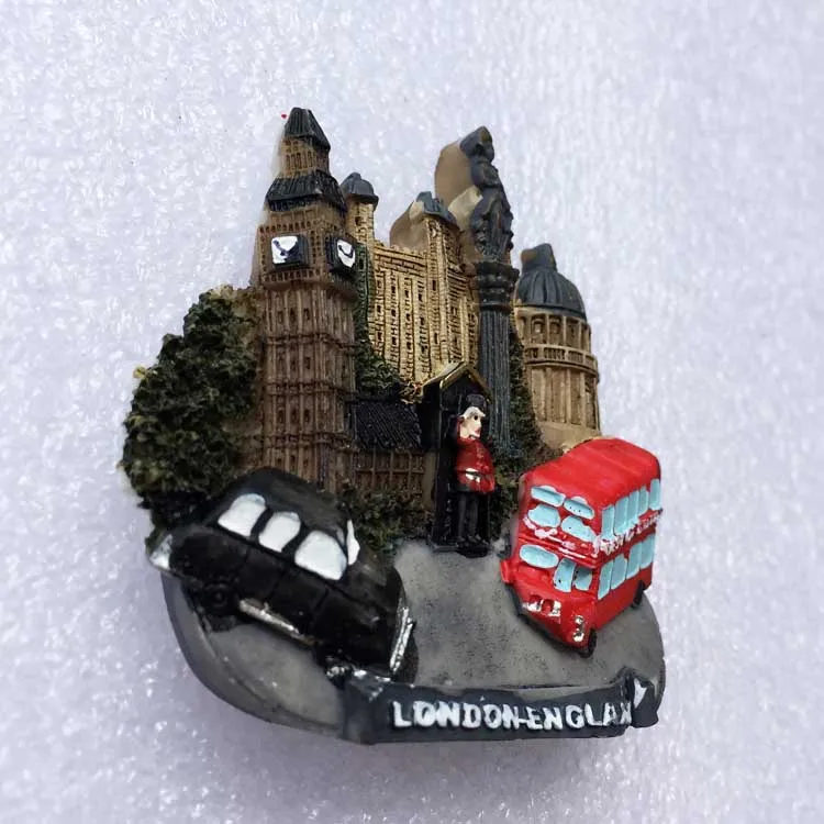Великобритания Лондон ориентиры 3D смолы магниты на холодильник туристический сувенир домашнее украшение холодильник магнитные наклейки