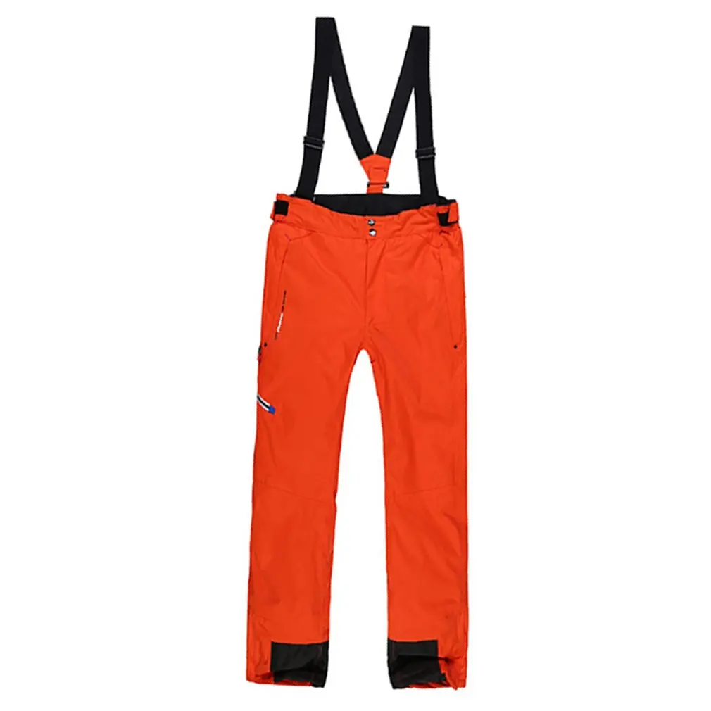 

Men's Thick Warm Winter Snow Ski Trousers Bib Pants Waterproof Windproof