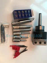 New MT2 M10 & F1 -18 75mm boring head and shank 18mm 6pcs boring bar and 10pcs carbide inserts