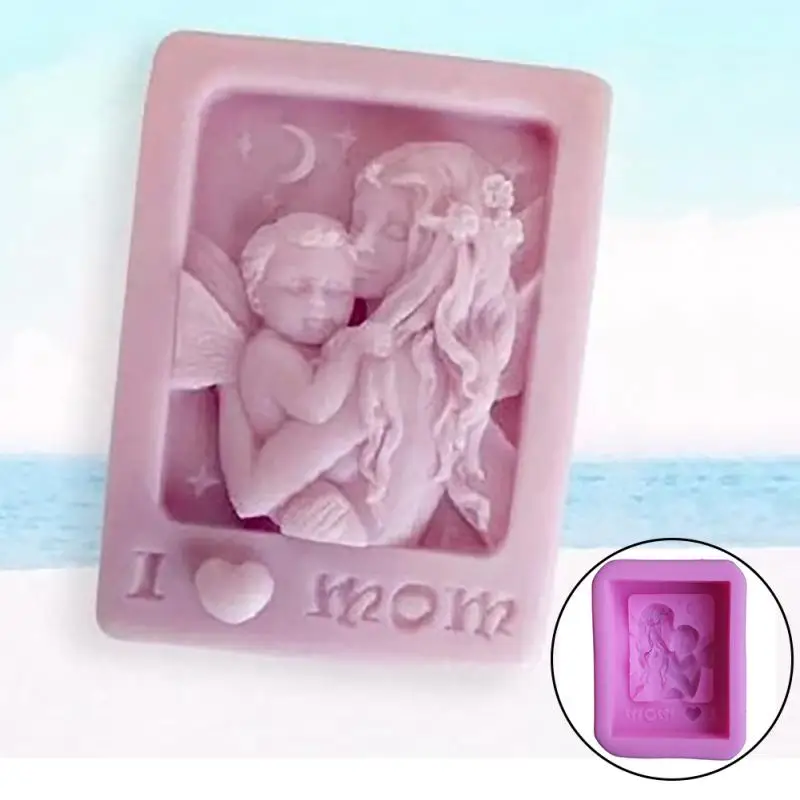 Силиконовая форма для мыла мамы и ребенка с надписью Love Mom Craft DIY формы выпечки