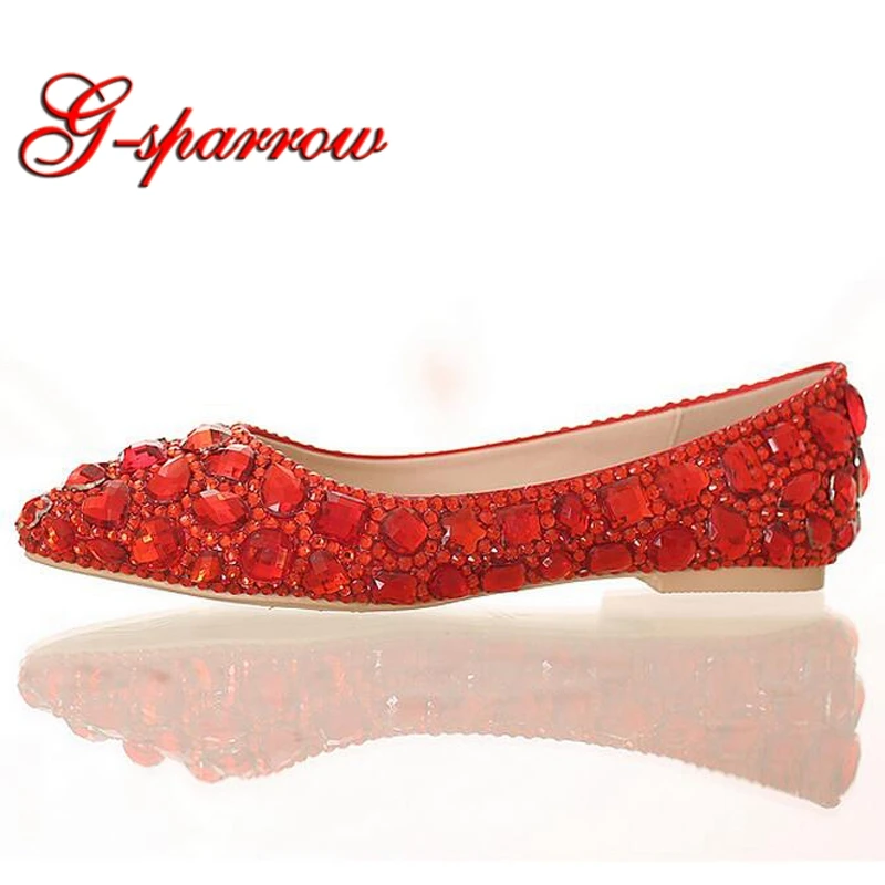 Red dress shoes flats Clearance