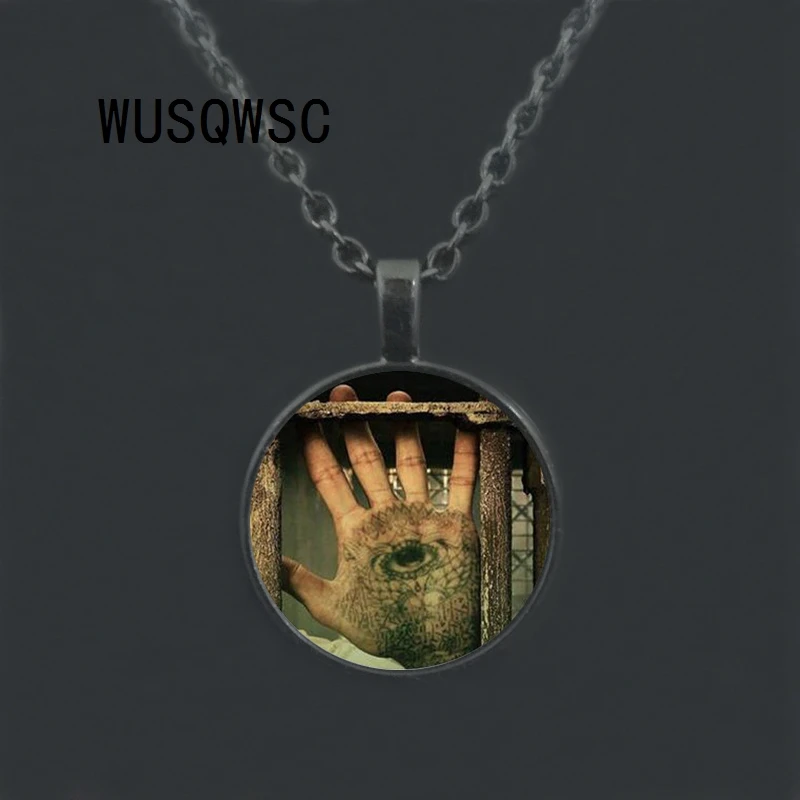 

WUSQWSC 3 / Color 2018 New Fashion Prison Break Pendant Necklace Popular Movie Jewelry Glass Photo Pendant Necklace