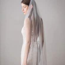 Горячая свадебная вуаль один слой короткий Простой Тюль свадебная фата Свадебные аксессуары, фата Veu De Noiva EE610