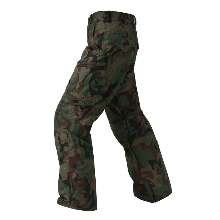 Gsou nieve invierno snowboard pantalones hombres camuflaje pantalones de esquí hombres esquí pantalones esqui impermeable