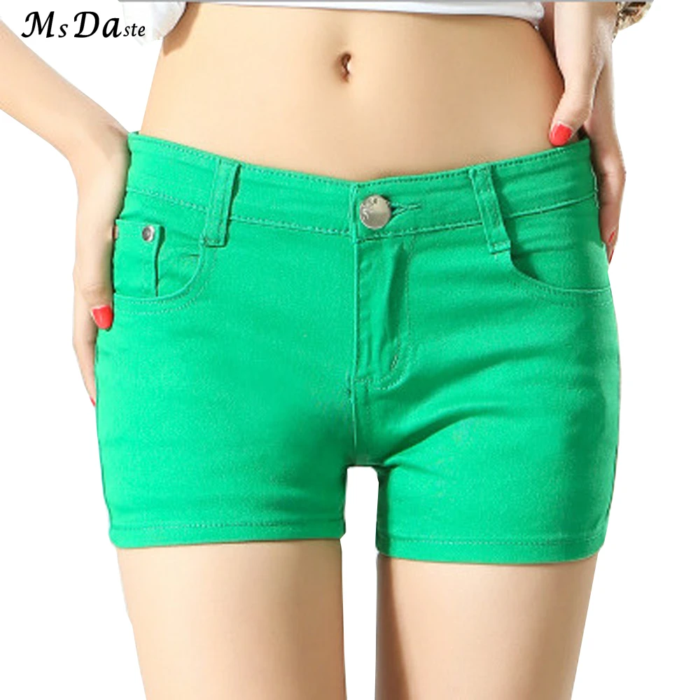 2017 de de Verano Suave Denim Mujer Short Jeans Niñas Caliente de La Venta lápiz Pantalones Cortos de Señora Rojo Rosa Verde 15 Colores 6 Tamaños|denim women|fashion denimpencil jeans pants - AliExpress