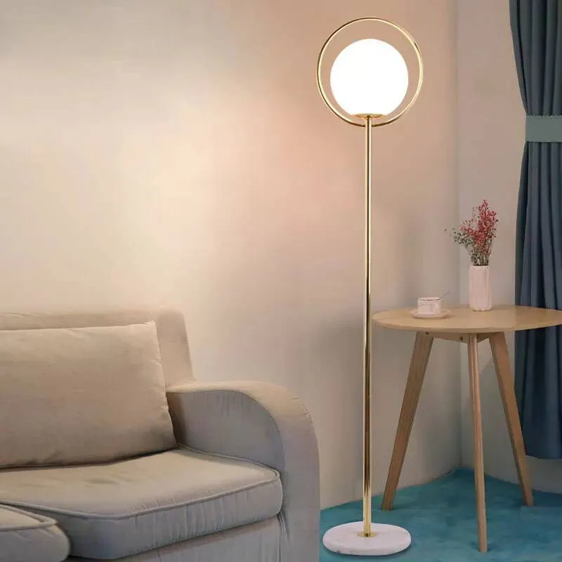 

Nordic Post modern American simple floor lamps Frosted glass ball bedroom foyer study standing lamp foyer decoration LED Lamp