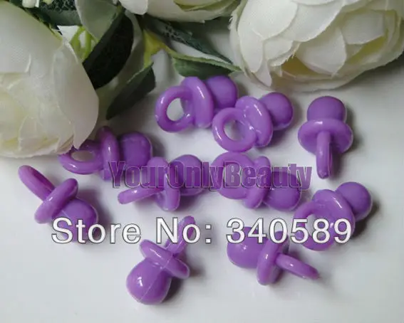 Free Shipping 100pcs Mini Acrylic Solid Purple Baby Pacifier Baby
