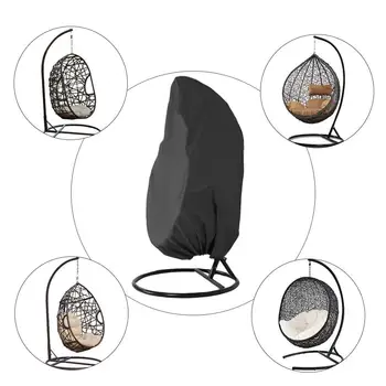 

210D Durable Swing Chair Cover Balcony Hanging Seat Waterproof Dust-proof Patio Hanging Chair Cover for Garden Outdoor 20E