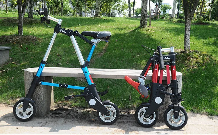 Best New Xfront Abike Unisex 8 Inch Wheel Mini Ultra Light Folding Bike Subway Transit Vehicles Road Bicycle Outdoor Sports Bicicleta 2