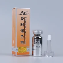 2 шт./лот, отбеливающий во времени агент для перманентного макияжа, очищающий крем для удаления татуировок, корректор для выцветания бровей, 15 мл