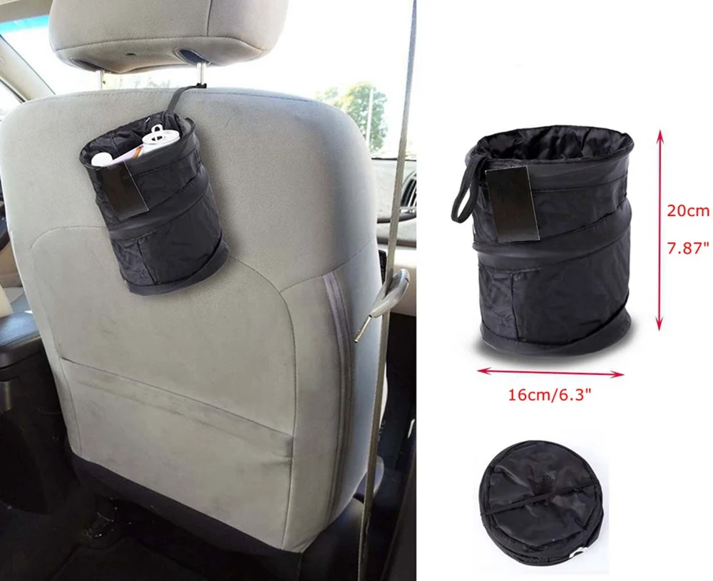 Foldable Oxford Cloth Car Trash Bag Multifuntional Automobile Trash Bin Auto Rubbish Organizer Garbage Storage Can Accessories